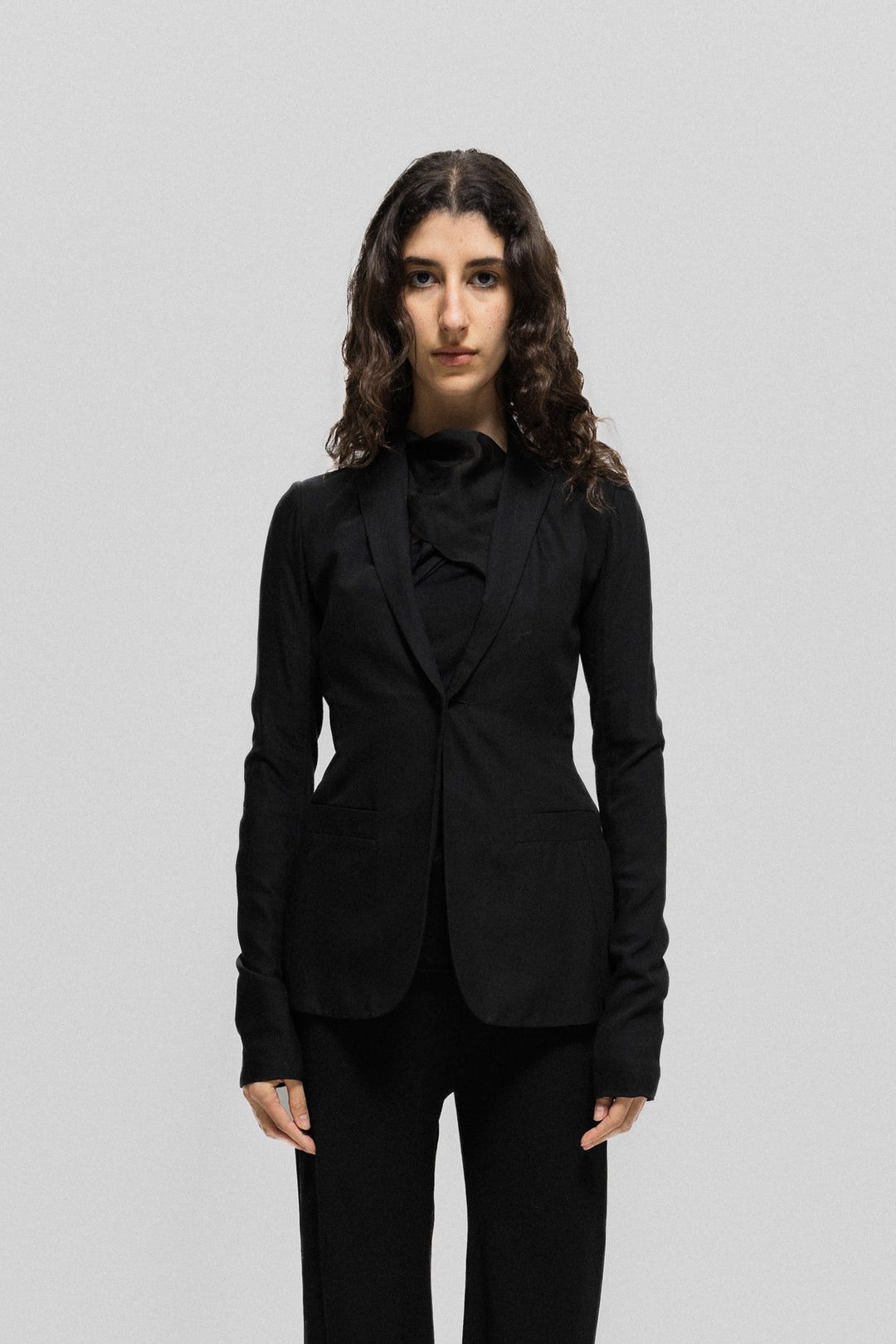 Rick Owens Rick Owens - SS09 Strutter Silk Crepe Blazer Jacket Size XS / US 0-2 / IT 36-38 - 11 Thumbnail