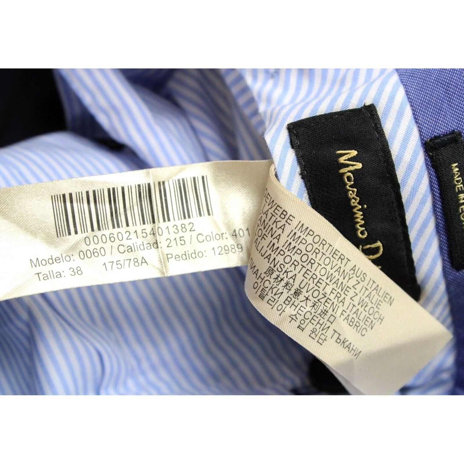 Massimo Dutti Massimo Dutti Trousers Men US 30 Wool Pinstripe Dark Blue Slim Style Size US 30 / EU 46 - 8 Thumbnail