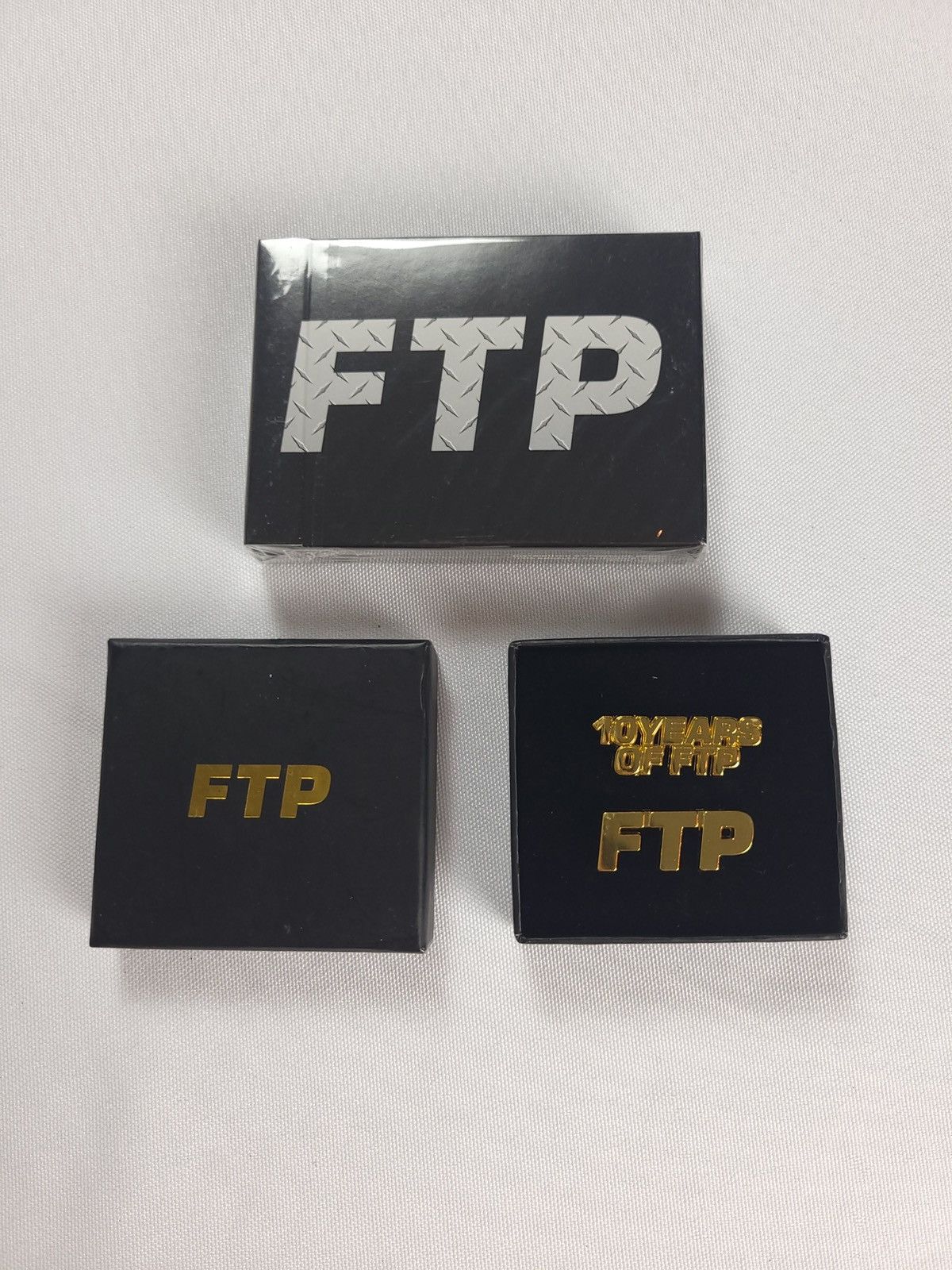 Fuck The Population FTP 10 Year Anniversary Gold Pin Set + Fontaine Poker Cards Size ONE SIZE - 1 Thumbnail