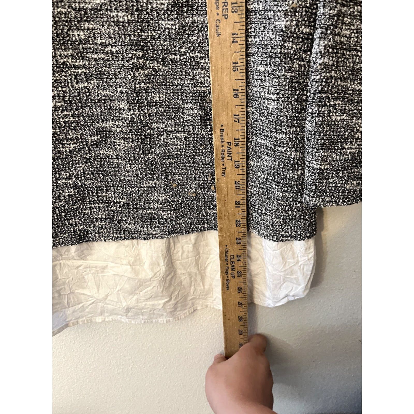 Ann Taylor Ann Taylor Tweed Layered Pullover Blouse Size M Gray Cotton Medium Women's TWEED Layered City Workwear Modern Size M / US 6-8 / IT 42-44 - 4 Thumbnail