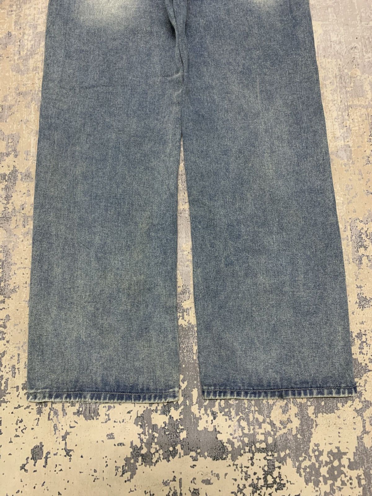 Japanese Brand Vtg Y2K Ripped Distressed Baggy Wide Leg Streetwear Jeans Size US 26 / EU 42 - 8 Thumbnail