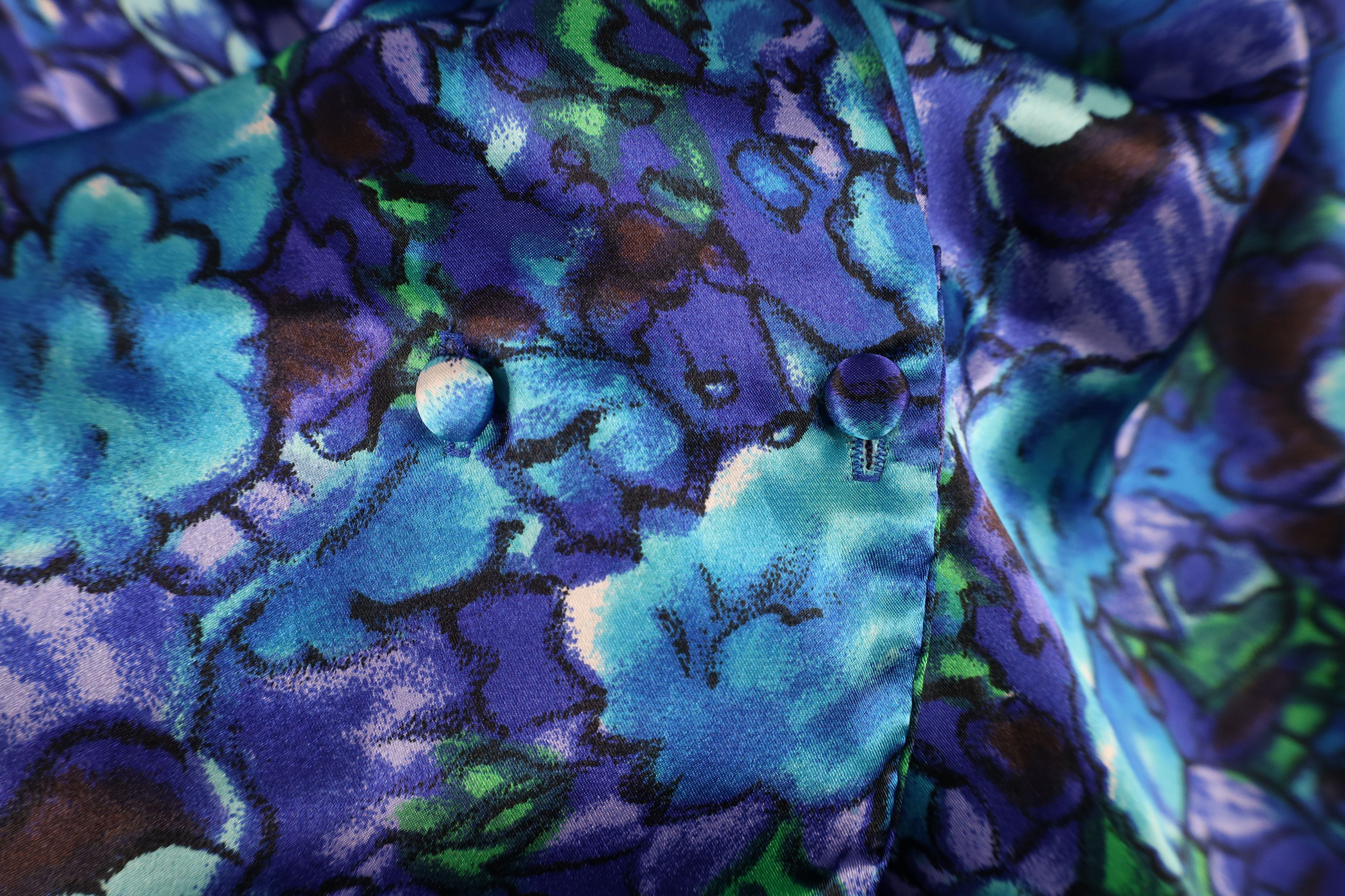 Vintage Vintage 80s 90s Streetwear Flower Blazer Shirt Jacket USA Size XL / US 12-14 / IT 48-50 - 4 Thumbnail