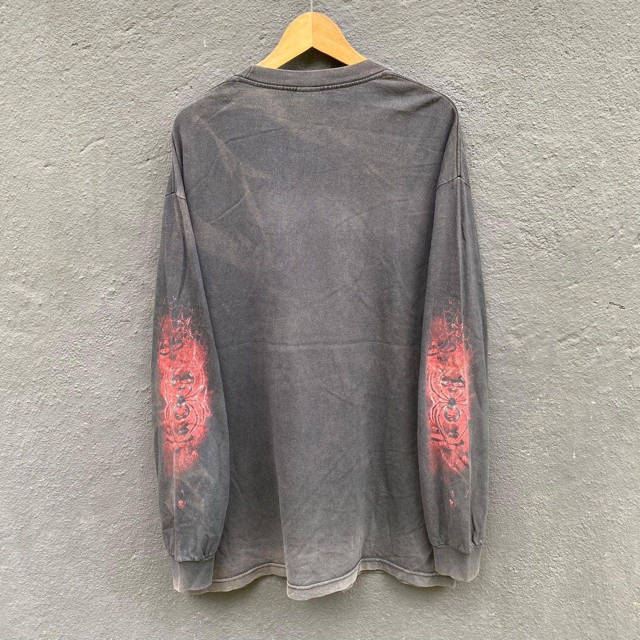 Vintage Thrashed Faded Hot Leathers Skull Streetwear Tee Size US XL / EU 56 / 4 - 9 Thumbnail