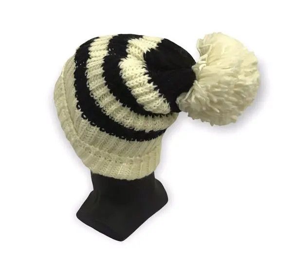 Japanese Brand × Kapital × Vintage Japanese Brand Stripe Jail Knit Beanie Hat Size ONE SIZE - 3 Thumbnail