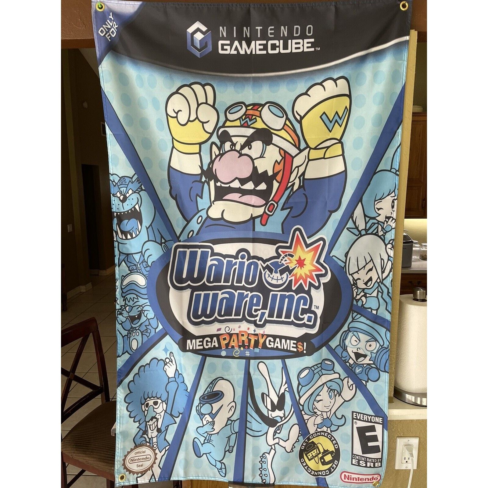 Other WarioWare Inc Mega Party Game 5ft Flag Nintendo GameCube Size ONE SIZE - 1 Thumbnail
