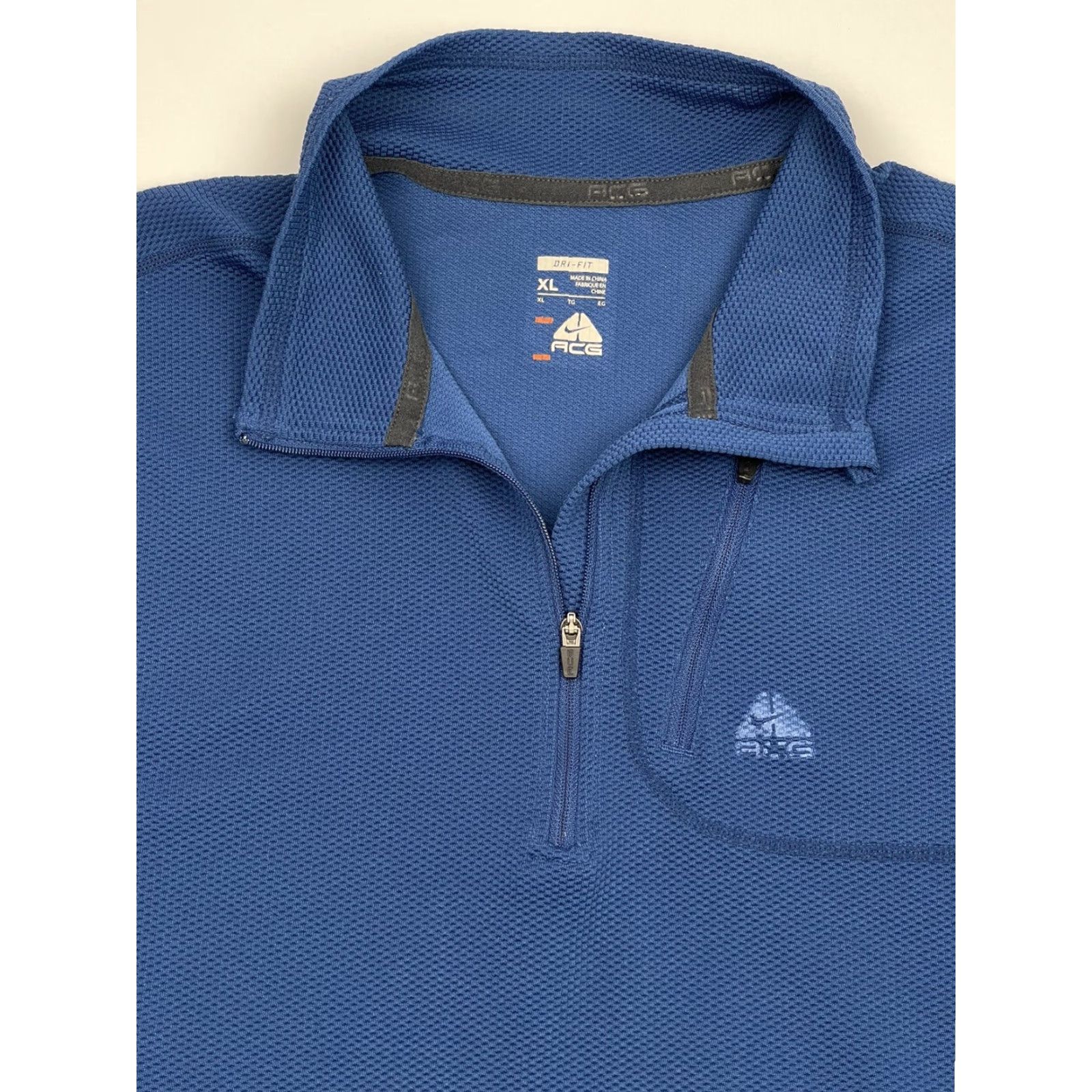 Nike Nike Men's ACG Dri Fit Pullover 1/4 Zip Hiking Outdoors Base Layer Blue Sz XL Size US XL / EU 56 / 4 - 2 Thumbnail