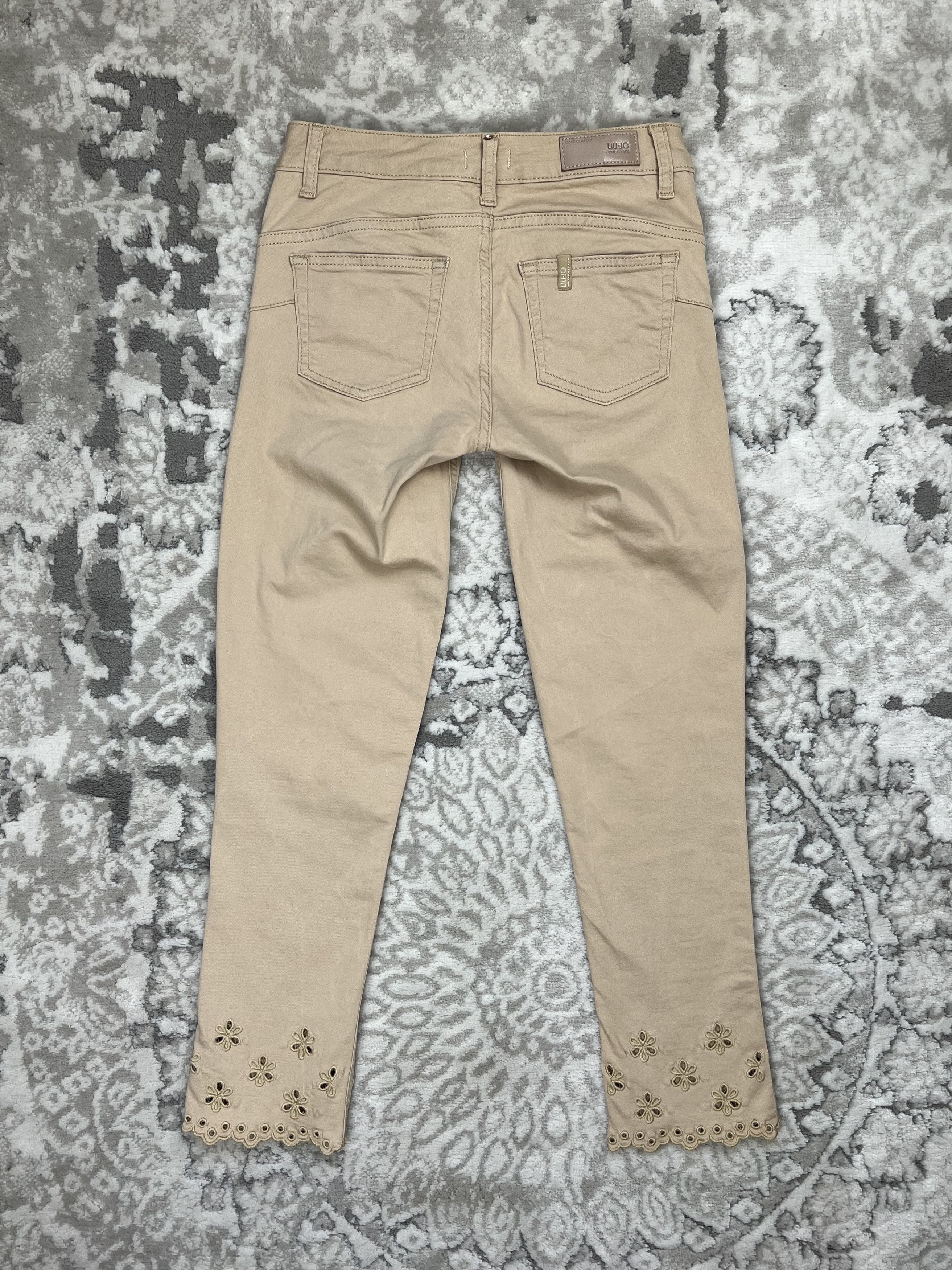 Liu Jo Liu Jo Beige Jeans Embroidered Hem Size 27" / US 4 / IT 40 - 11 Thumbnail