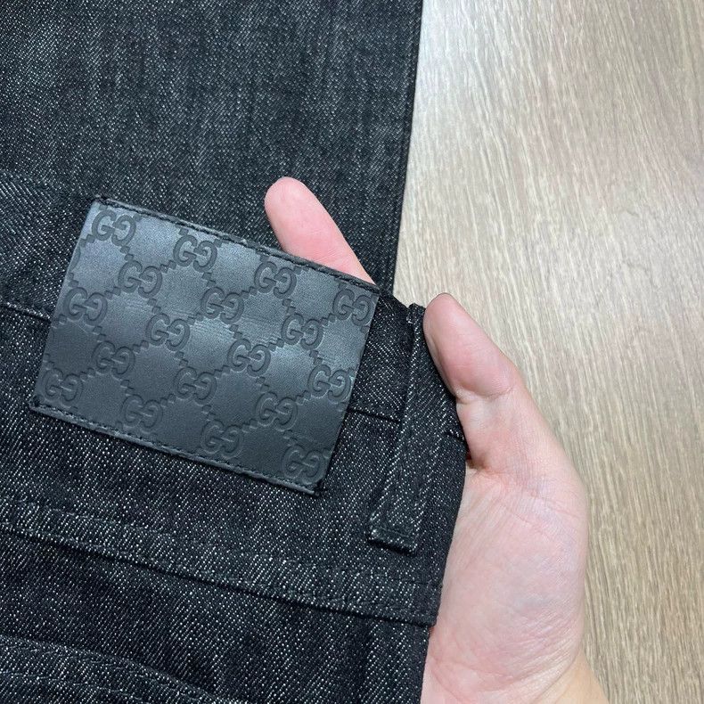 Gucci Gucci Old-fashioned leather brand black washed jeans 2504-N Size US 30 / EU 46 - 5 Thumbnail