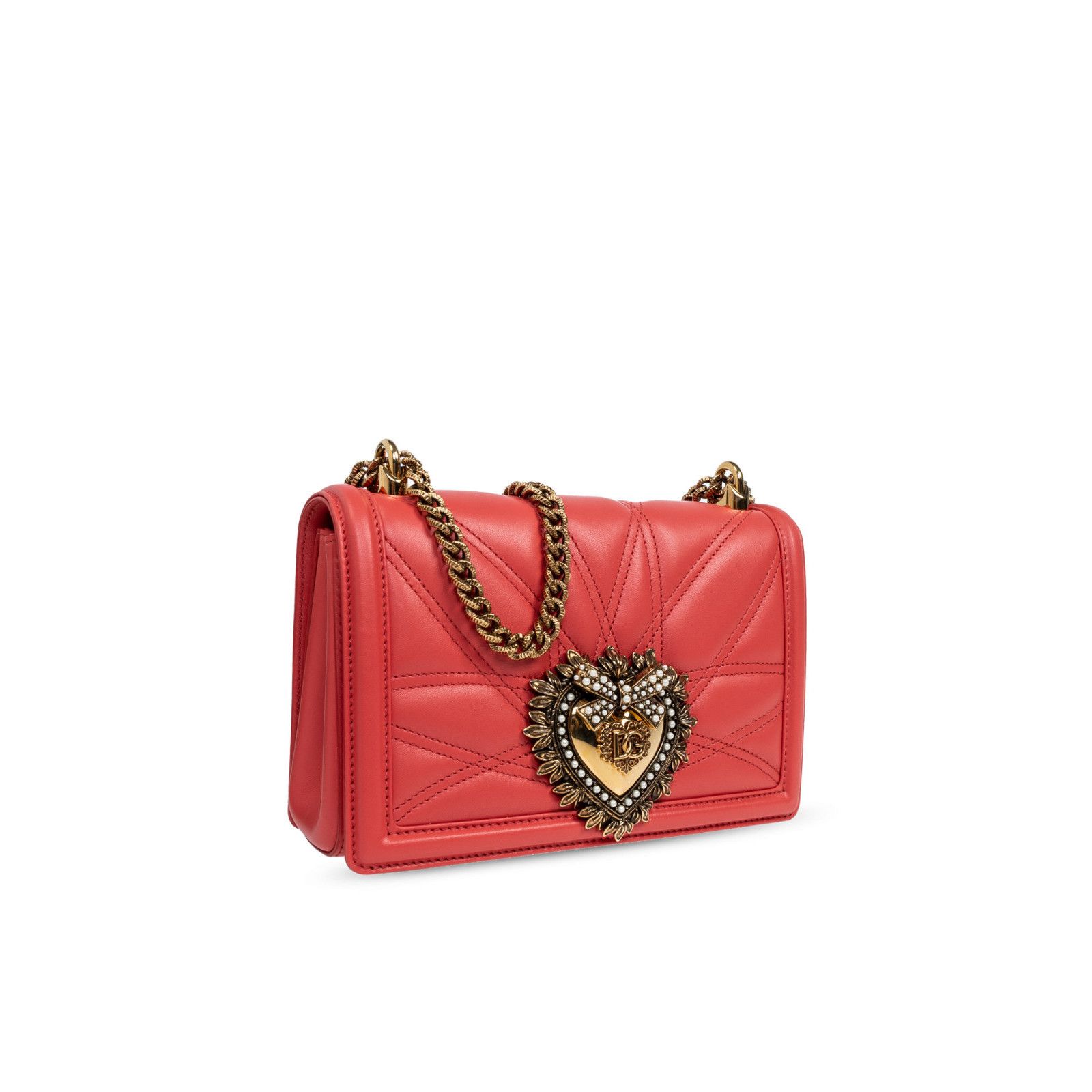 Dolce & Gabbana DOLCE&GABBANA Devotion Red Leather Bag New & Authentic Size ONE SIZE - 3 Thumbnail