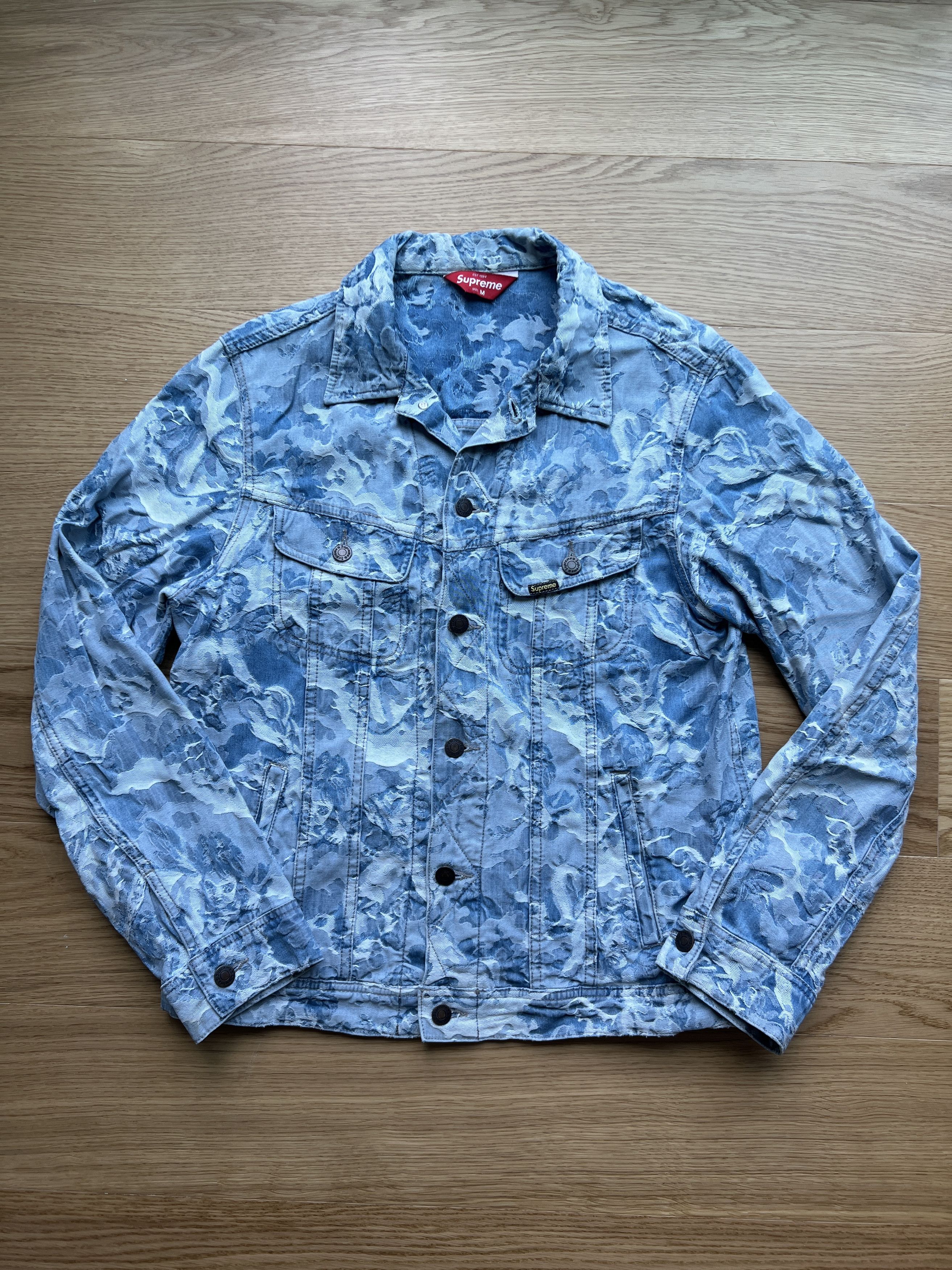 image of Supreme Fw16 Cherub Trucker Denim Jacket in Blue, Men's (Size Medium)
