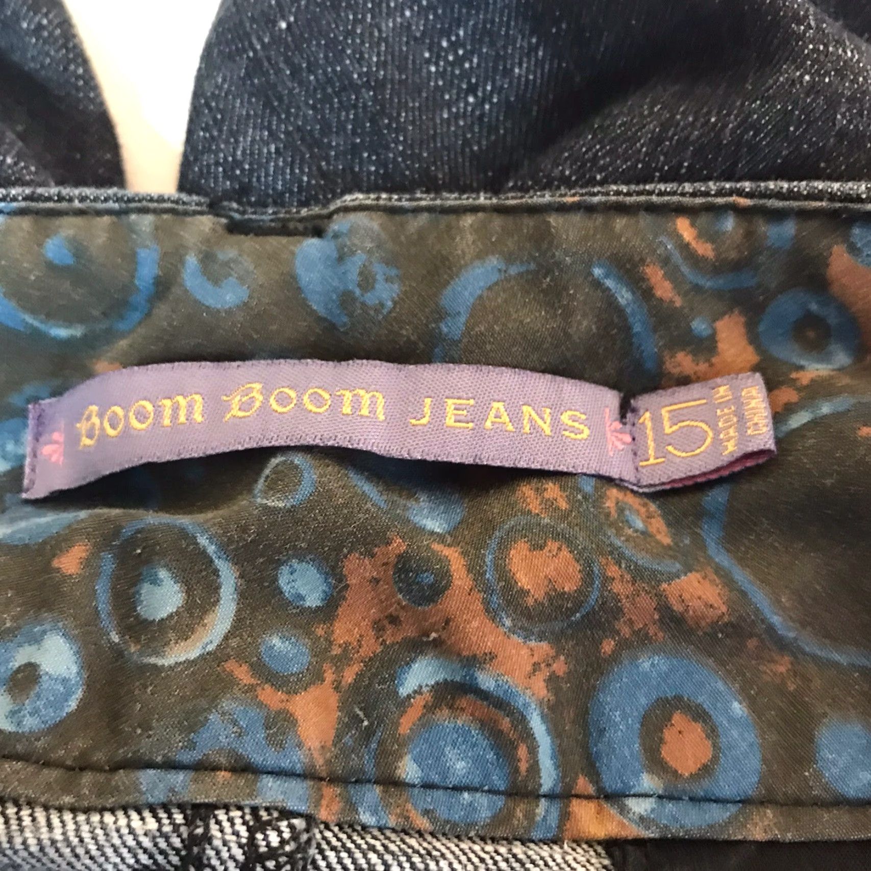 Vintage Boom Boom Jeans Bermuda Shorts Womens Size 15 Dark Wash Blue Comfort Casual Size 36" / US 14 / IT 50 - 3 Thumbnail