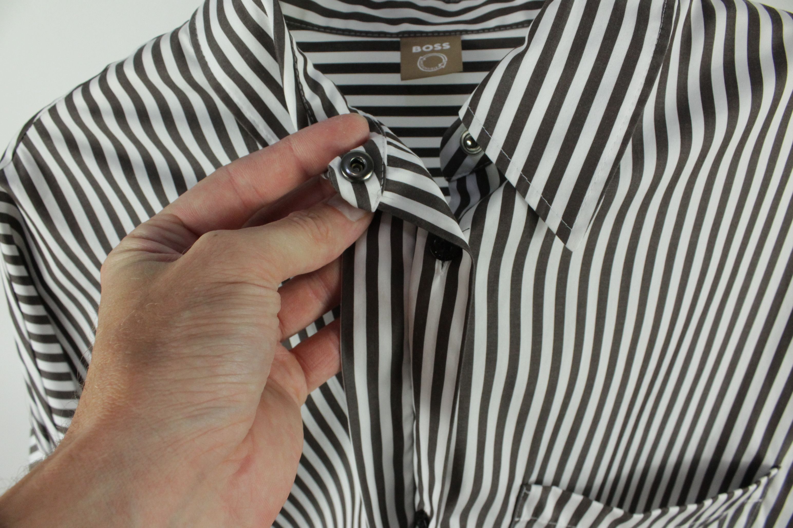 Hugo Boss BOSS Bastripa Relaxed-fit Blouse Striped Cotton Blend Size XL / US 12-14 / IT 48-50 - 8 Thumbnail