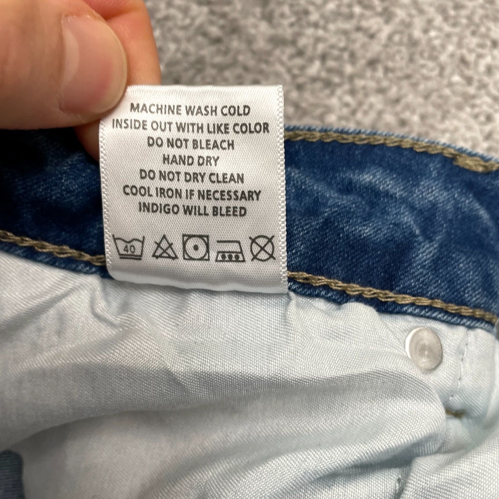 Denime Between Us Jeans Juniors 11 Blue Straight Stretch Denim 30x26 City Classic Designer 5-Pocket Mens Womens Girls? Size 32" / US 10 / IT 46 - 7 Thumbnail