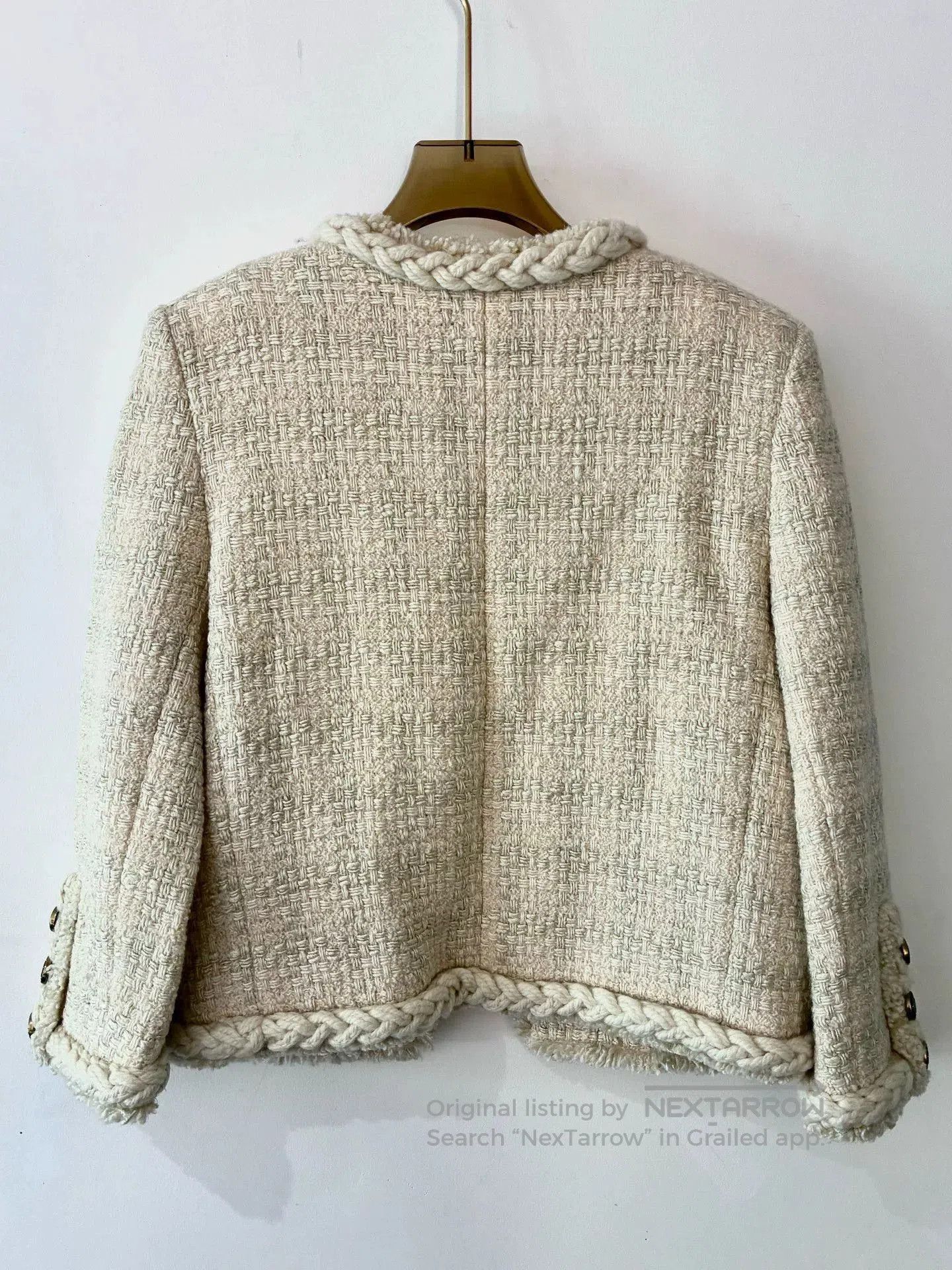 Saint Laurent Paris Saint Laurent Beige Tweed Jacket. Size S / US 4 / IT 40 - 2 Thumbnail
