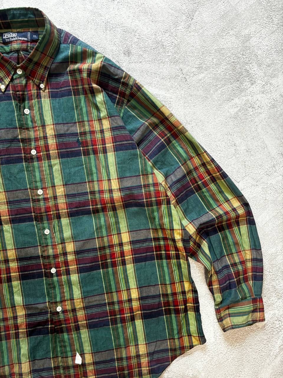 Polo Ralph Lauren × Vintage Polo Ralph Lauren futuristic vintage Distressed shirt Size US XL / EU 56 / 4 - 2 Thumbnail