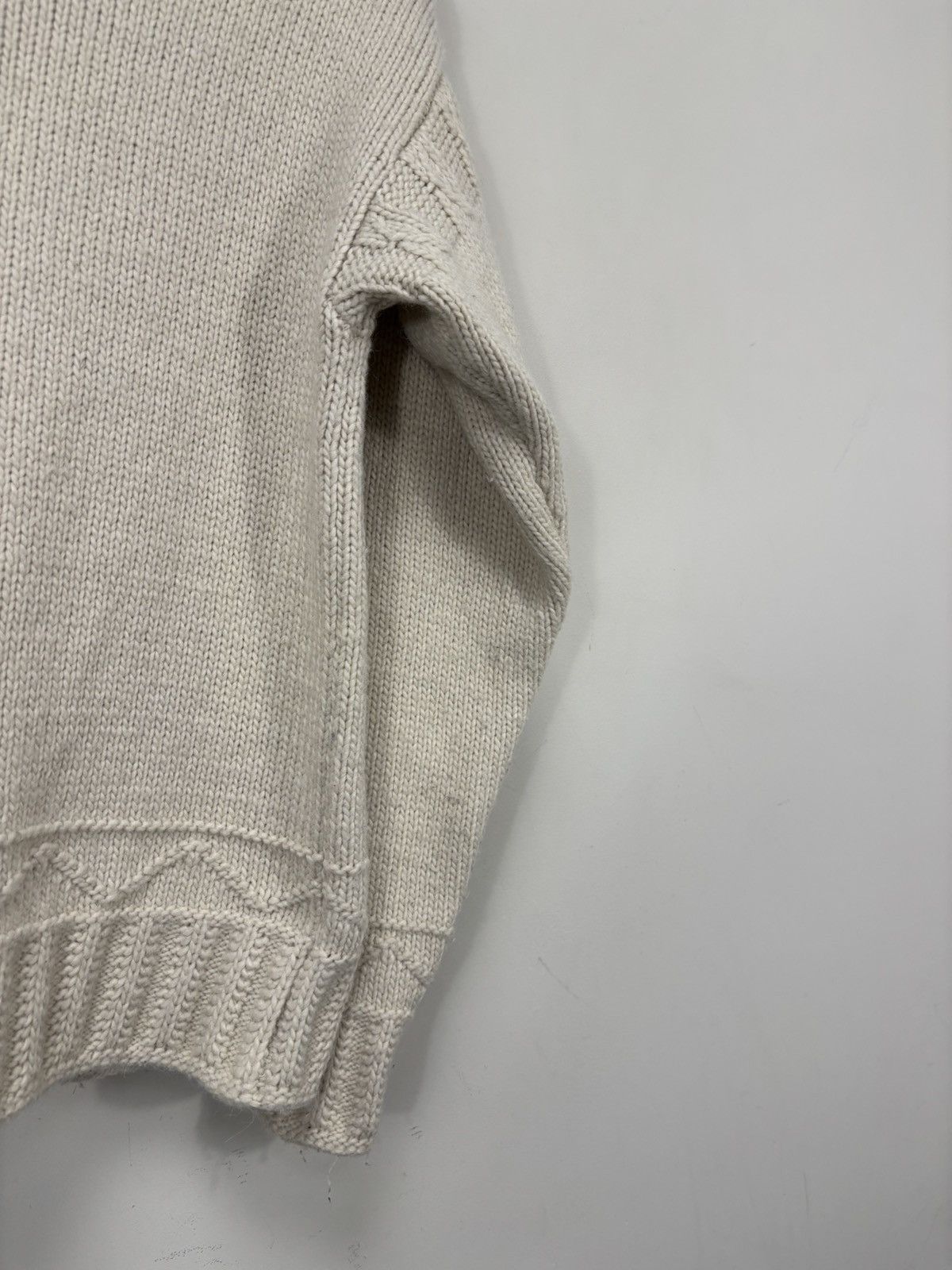 Uniqlo Uniqlo x JW Anderson Women’s Mock Neck Cream Knit Sweater Size XS / US 0-2 / IT 36-38 - 16 Thumbnail