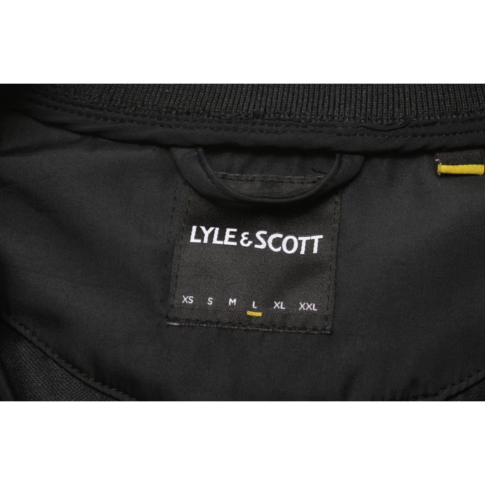 Lyle & Scott LYLE & SCOTT Jacket Men's LARGE Black Unlined High Neck Full Zip Pockets Size US L / EU 52-54 / 3 - 7 Thumbnail