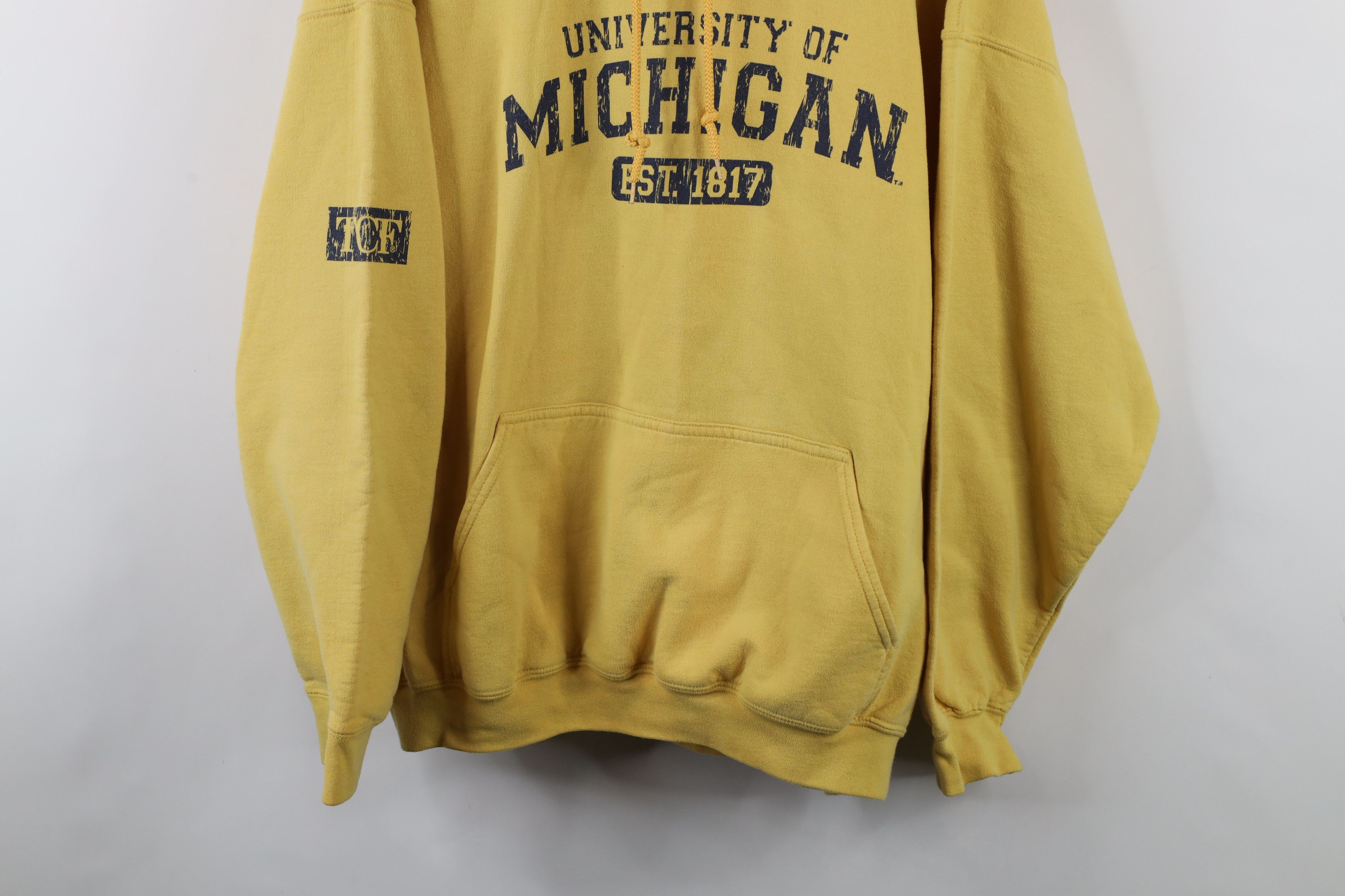 Vintage Vintage University of Michigan Hoodie Sweatshirt Yellow Size US XXL / EU 58 / 5 - 3 Thumbnail