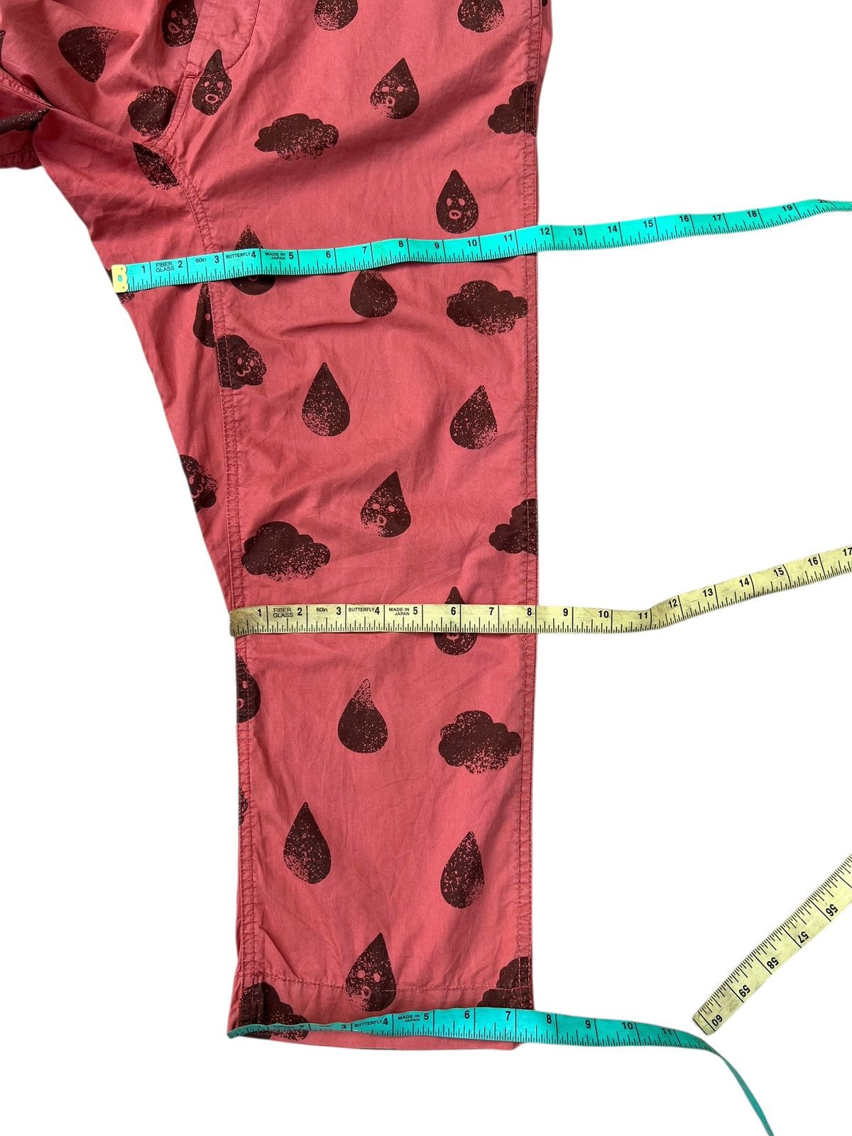 Ne-Net Ne-net Raindrops Clouds Printed Buckle Back Cropped Pant Size US 29 - 5 Thumbnail