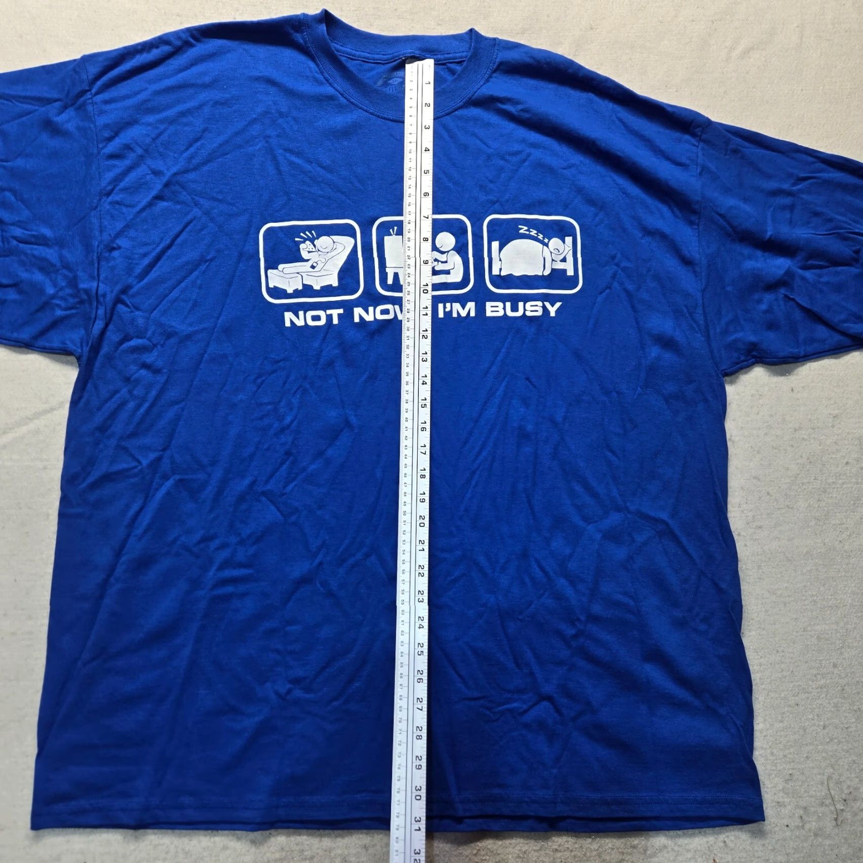 Etro Not Now I'm Busy Retro Unisex Blue Tee Shirt Adult Men's 3XL XXXL Shirt Mens Blue 90s Not Now I'm Busy Size US XXL / EU 58 / 5 - 6 Thumbnail