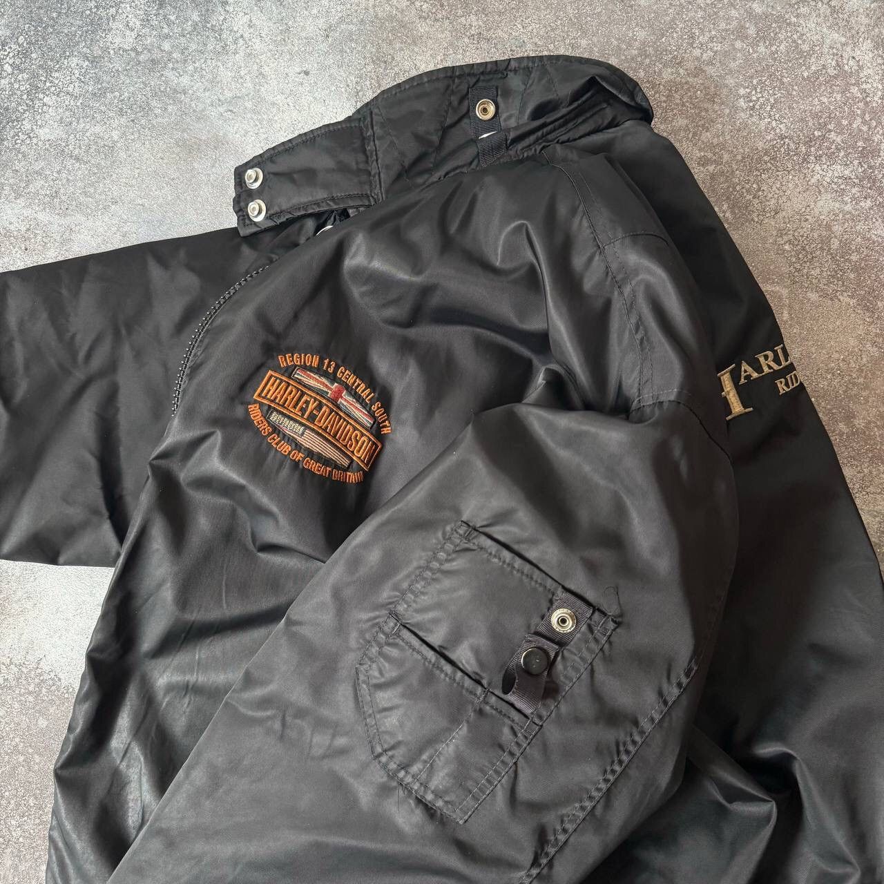 Harley Davidson Harley Davidson Vintage MA-1 Bomber Jacket Size US XL / EU 56 / 4 - 7 Thumbnail