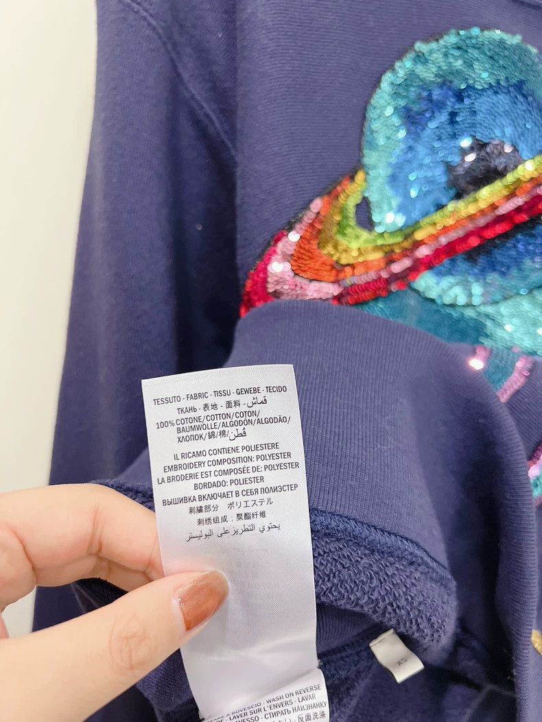 Gucci Gucci Dark blue short colored sequin sweatshirt 2504-Nextar Size US XS / EU 42 / 0 - 9 Thumbnail