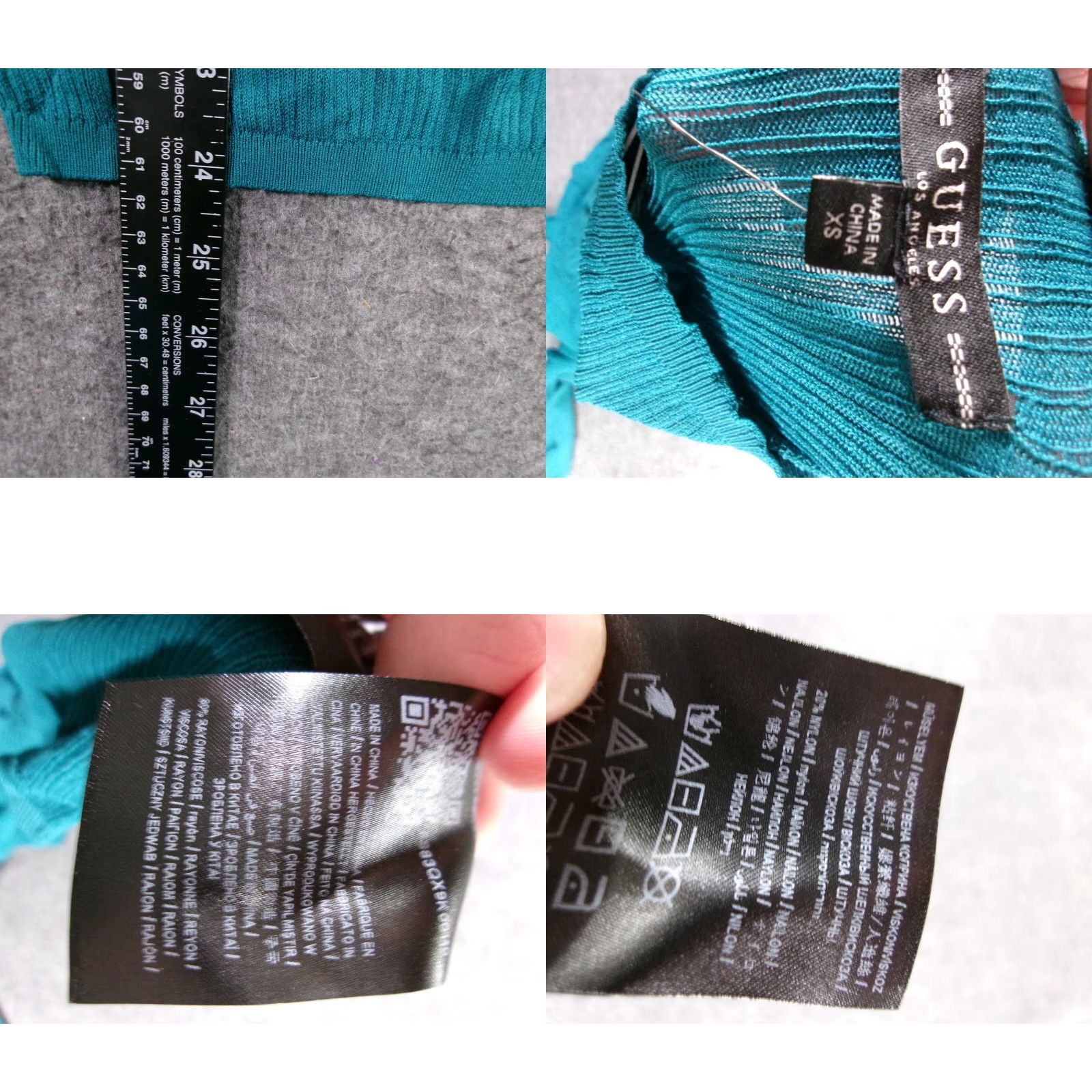 Guess GUESS Sweater Womens XS Deep Green Sheer Mock Neck Long Sleeve Preppy Classic Pullover Size XS / US 0-2 / IT 36-38 - 8 Thumbnail