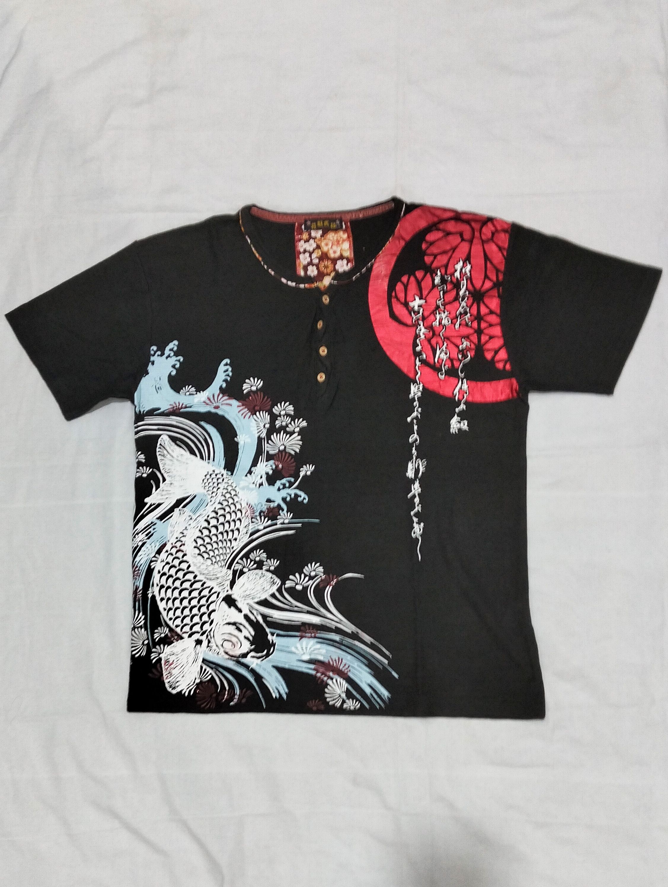 Japanese Brand × Vintage 🔥 Sukajan Koi T-Shirt – Symbol of Strength & Fortune 🔥 Size US XL / EU 56 / 4 - 1 Thumbnail