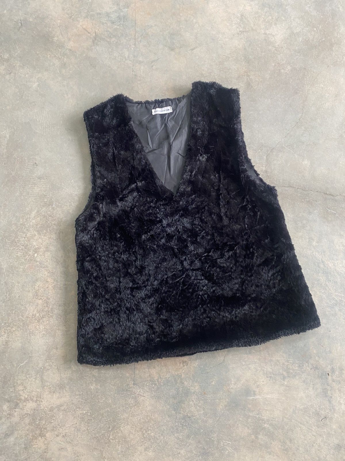 Designer × Japanese Brand × Vintage BLACK DRESS BY YOON FAUX FUR VEST HAIRY MOHAIR FLUFFY 90s Size M / US 6-8 / IT 42-44 - 3 Thumbnail