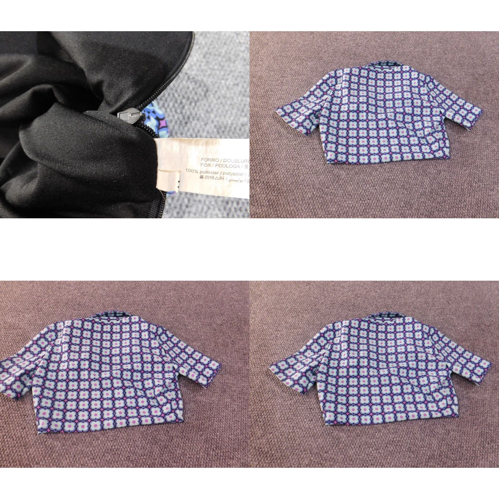 Zara Zara Women Tops M Purple Geometric Collar Polyester Pullover Short Sleeve Blouse Modern Casual Adult Womens Regular Machine Washable Size M / US 6-8 / IT 42-44 - 8 Thumbnail