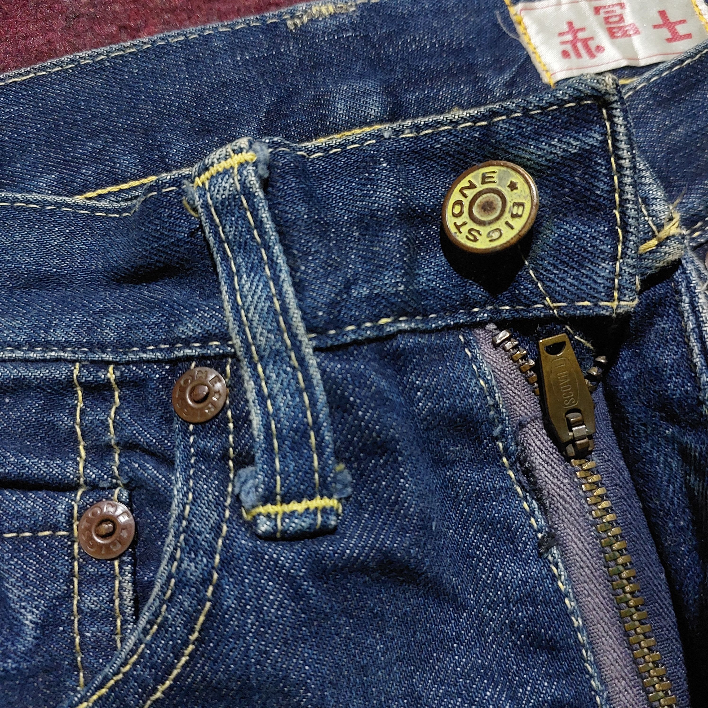 GOA Vintage Bigstone Genuine indigo denim bell bottom jeans Size US 28 / EU 44 - 10 Thumbnail