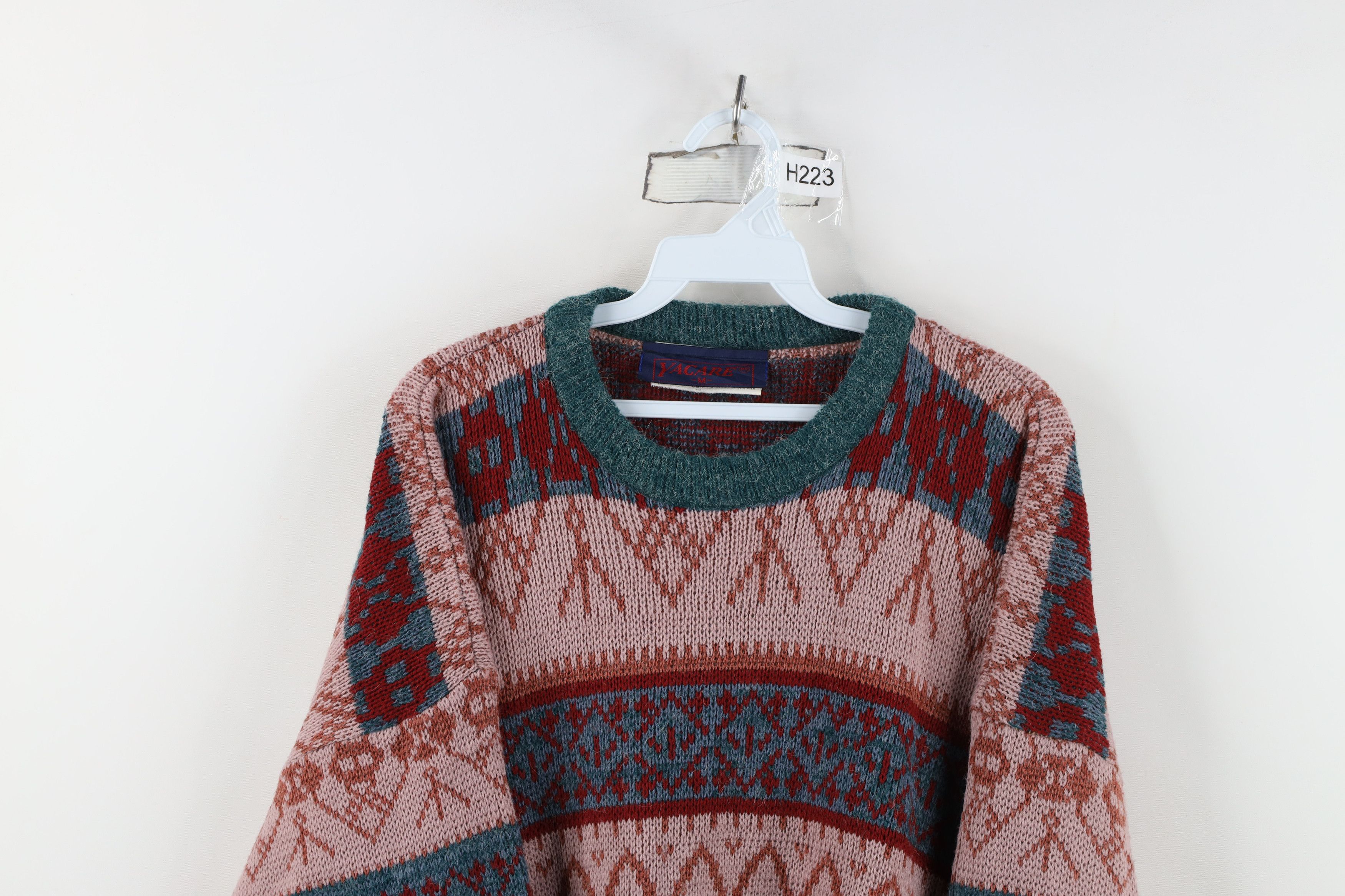 Vintage Vintage 90s Streetwear Fair Isle Knit Crewneck Sweater Size US M / EU 48-50 / 2 - 2 Thumbnail