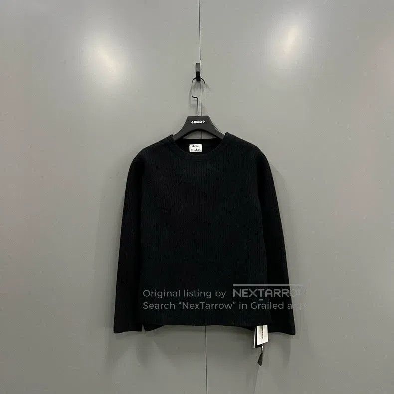 Acne Studios Acne Studios Black Round Neck Knit Sweater Size US S / EU 44-46 / 1 - 1 Thumbnail