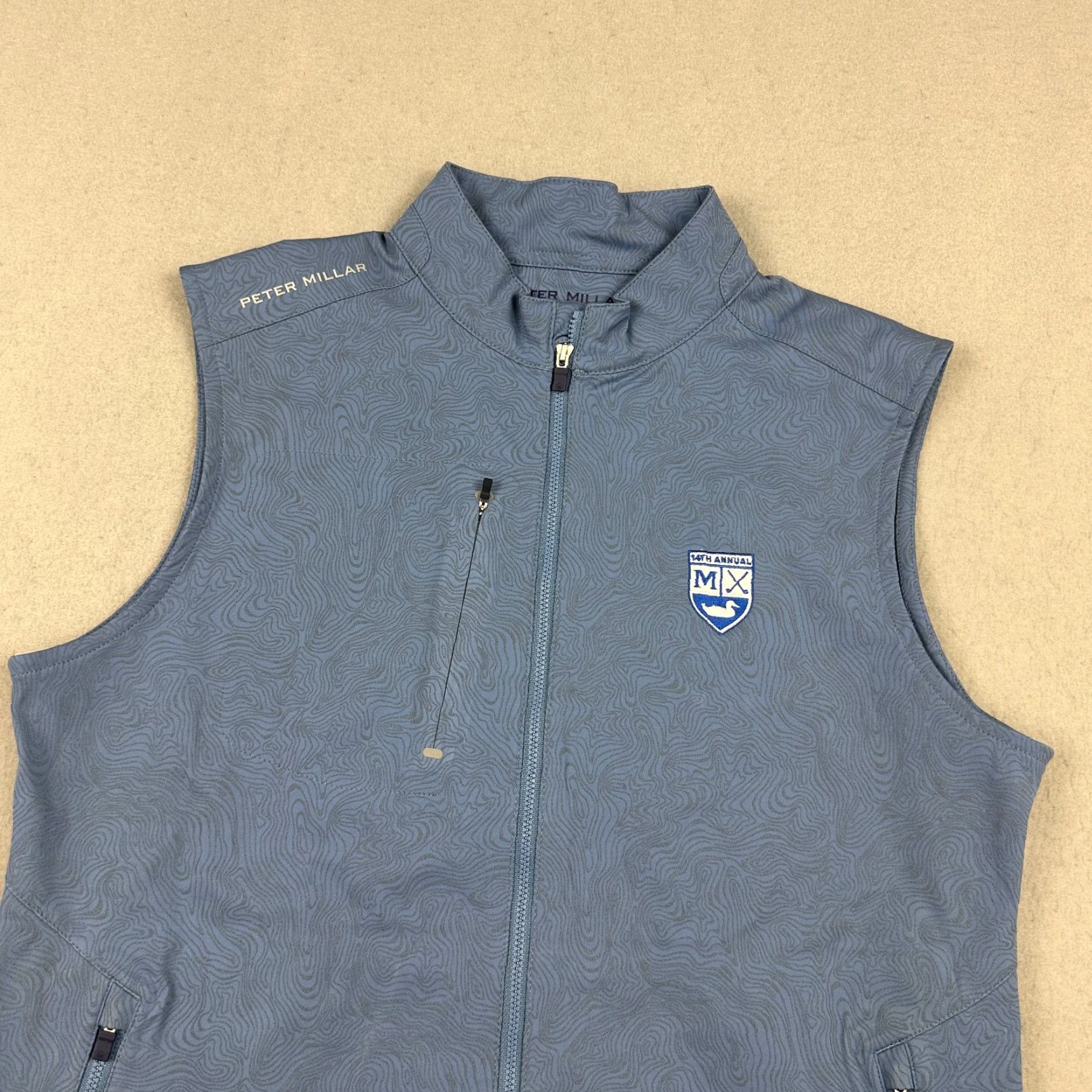 Peter Millar Peter Millar Vest Men M Blue Apollo Reflect Waterproof Martis Camp Golf Windbreaker Full Zip Pockets Sit Stand-Up Collar Adults Mens Size US M / EU 48-50 / 2 - 2 Thumbnail