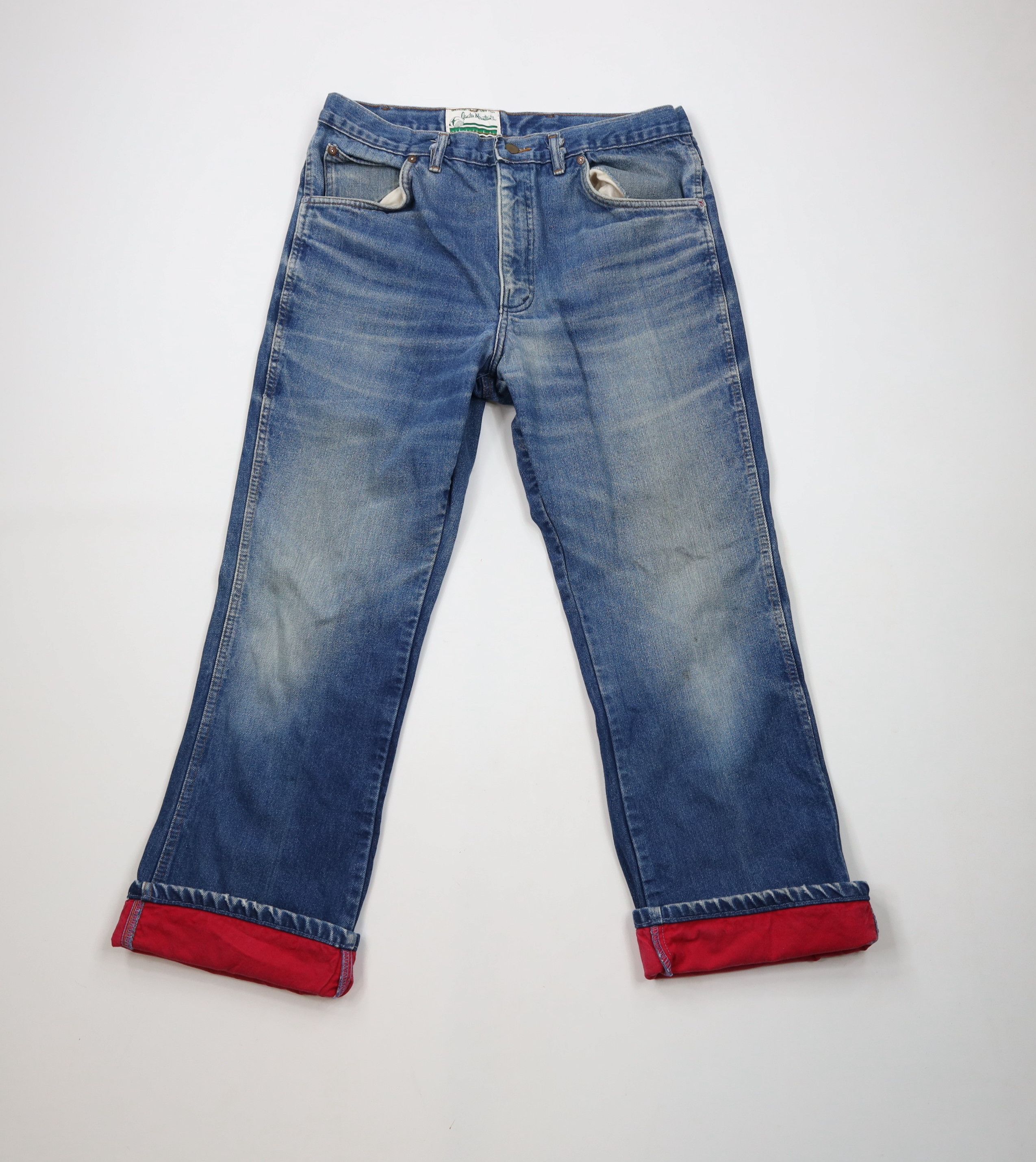 Vintage Vintage 80s 90s Gander Mountain Cloth Lined Wide Leg Jeans Size US 34 / EU 50 - 1 Thumbnail