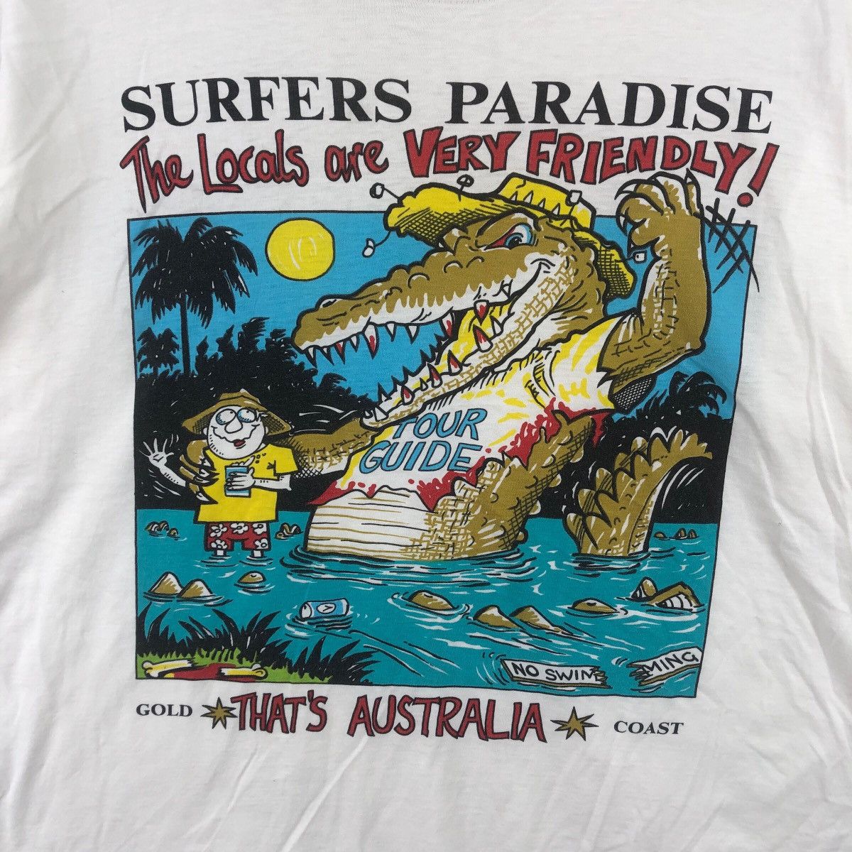 Vintage Vintage 90’ AUSTRALIA COMIC ILLUSTRATION Tee Shirt Top Size US L / EU 52-54 / 3 - 3 Thumbnail