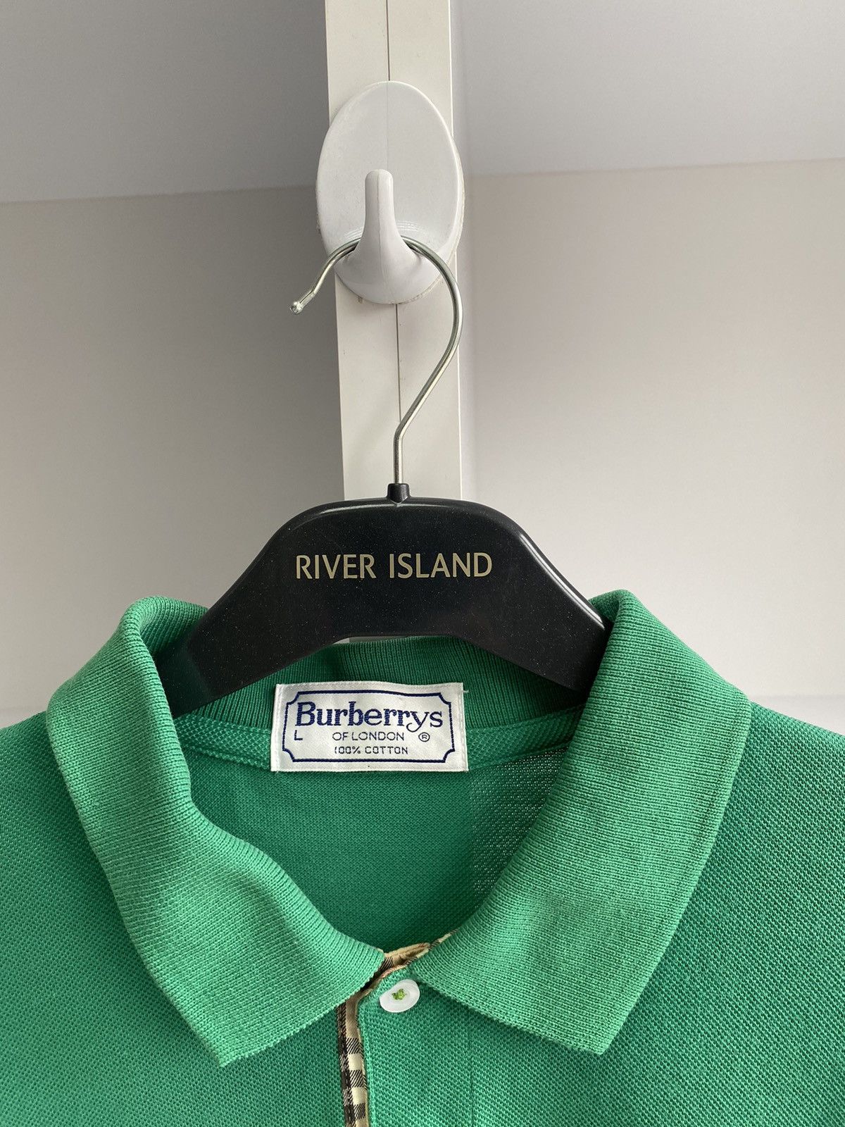 Burberry × Vintage Vintage Burberry Green Polo T-Shirt Size US S / EU 44-46 / 1 - 9 Thumbnail