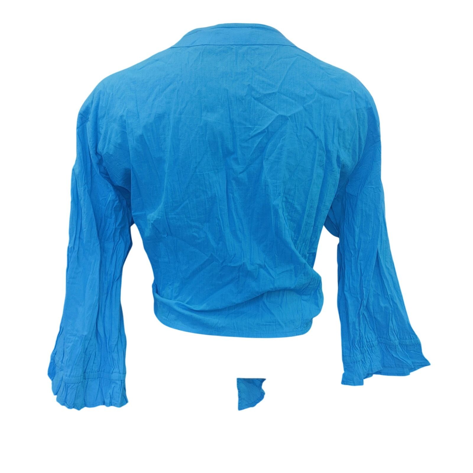 Other Phool Women's XL Teal Blue Long Sleeve Wrap Top Size XL / US 12-14 / IT 48-50 - 2 Thumbnail