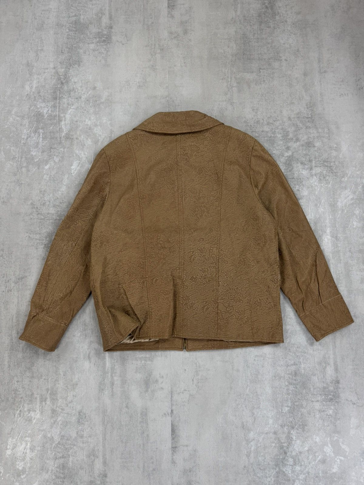 Vintage Giorgio MOBIANI Leather Jacket Vintage Avant Garde Style Size L / US 10 / IT 46 - 10 Thumbnail