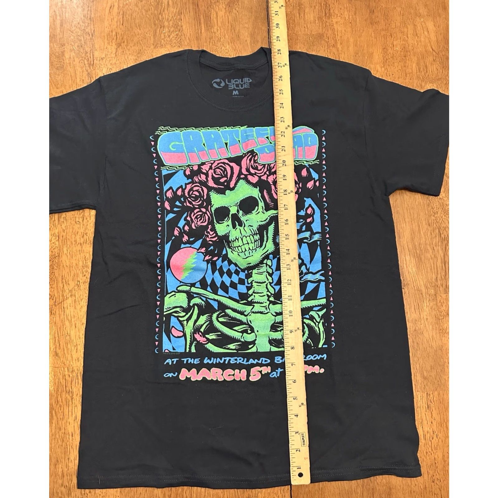 Liquid Blue Grateful Dead T Shirt Medium Black Crew Neck Short Sleeve Logo Modern Size US M / EU 48-50 / 2 - 6 Thumbnail