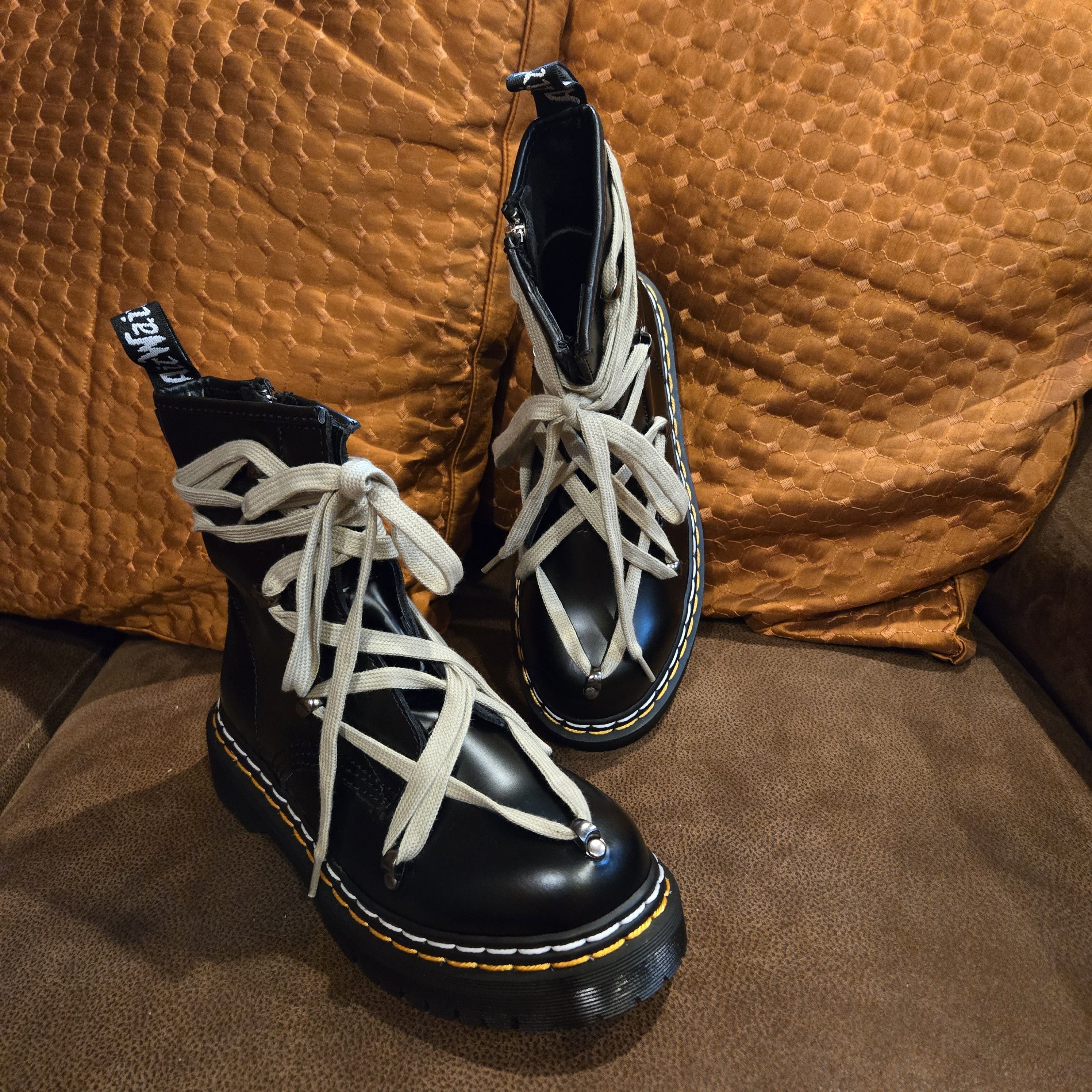 Dr. Martens Doc Dr Martens x Rick Owens 1460 Bex Leather Lace-Up Boot Size US 7 / IT 37 - 3 Thumbnail