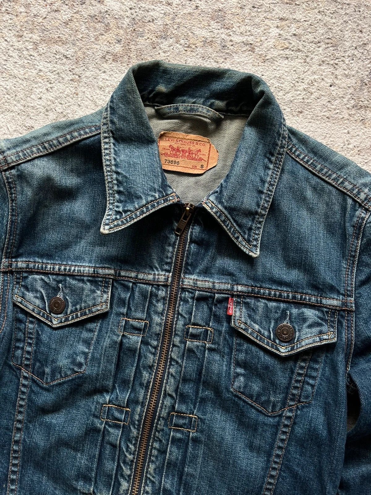 Levi's Levi's 73695 Sz S 2002 Y2K Made in Tunisia Zip Rare Blue Size S / US 4 / IT 40 - 4 Thumbnail