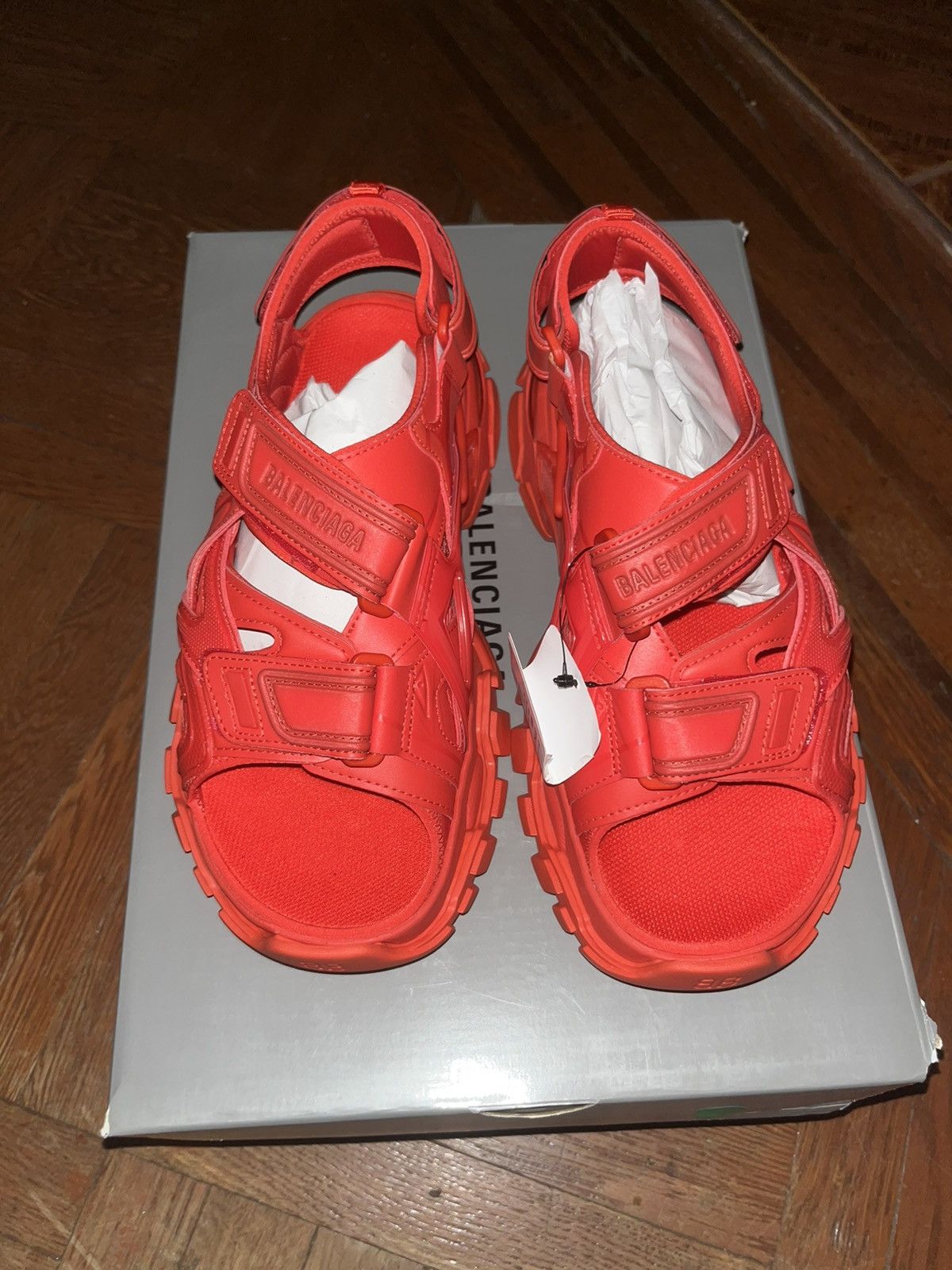 Balenciaga Track Sandals - red