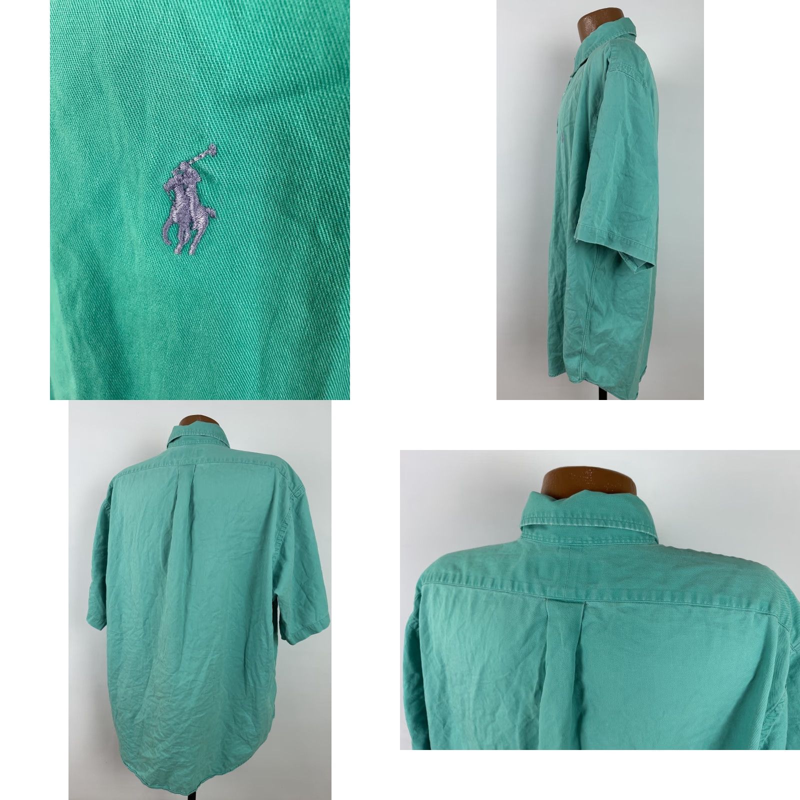 Ralph Lauren VINTAGE Ralph Lauren Shirt Mens 2XL Oversize Frays Holes Grunge Distressed Green Shirt Mens 2XL Oversize Grunge Distressed Green Size US XXL / EU 58 / 5 - 8 Thumbnail