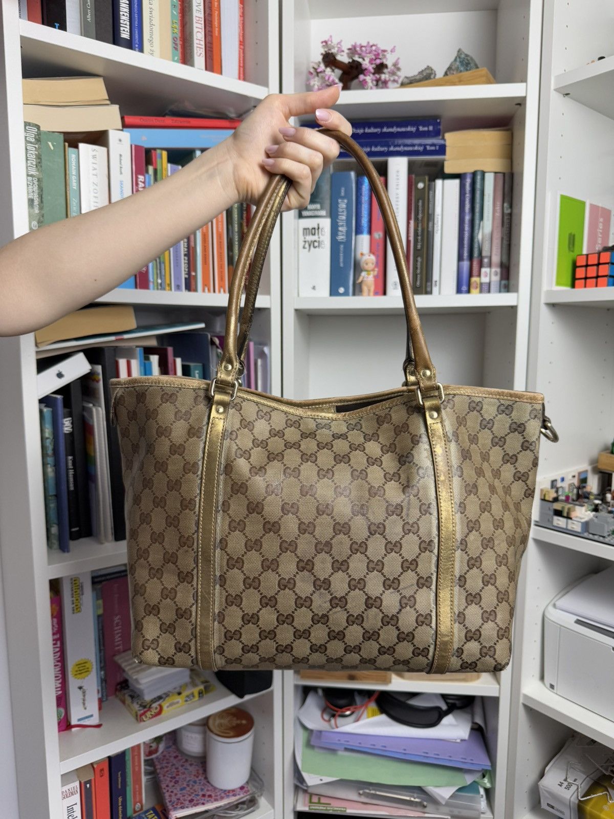 Designer × Gucci × Vintage Vintage y2k Gucci monogram tote / shopper bag luxury designer Size ONE SIZE - 2 Thumbnail