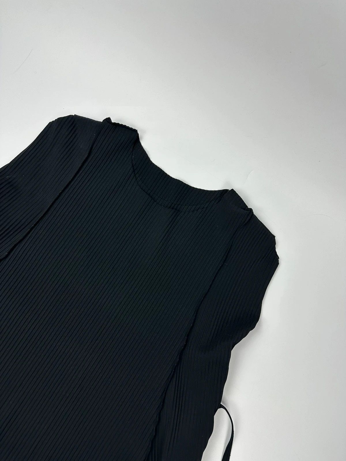 Issey Miyake Issey Miyake Me Pleats Black Strings Dress Size L / US 10 / IT 46 - 2 Thumbnail