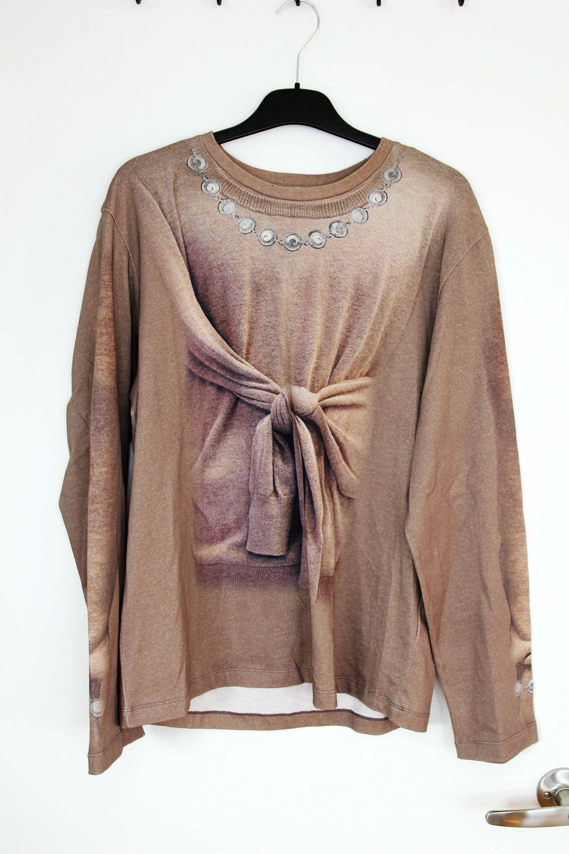 Marine Serre BNWT AW25 MARINE SERRE TROMPE L'OEIL KNIT JERSEY TSHIRT L Size US L / EU 52-54 / 3 - 2 Thumbnail