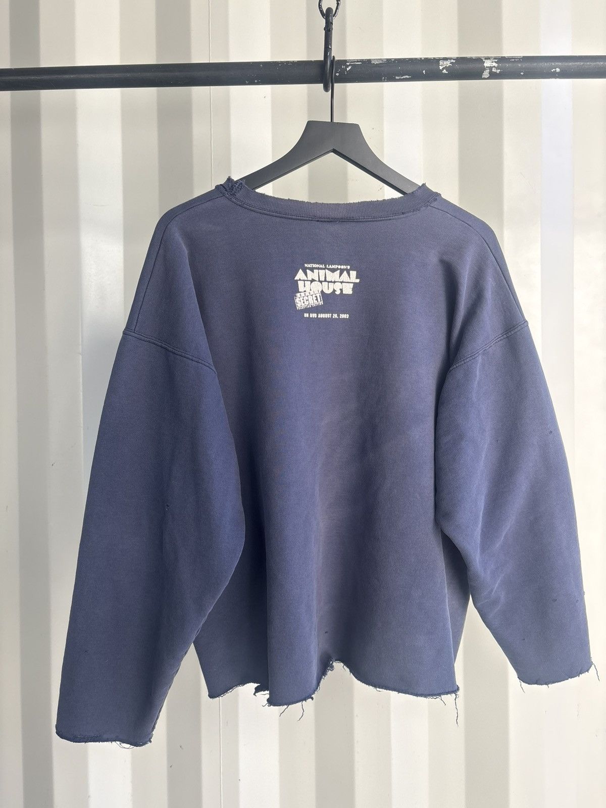 Vintage Vintage College Sweatshirt Boxy Distress Faded Thrash Grunge Size US XL / EU 56 / 4 - 3 Thumbnail