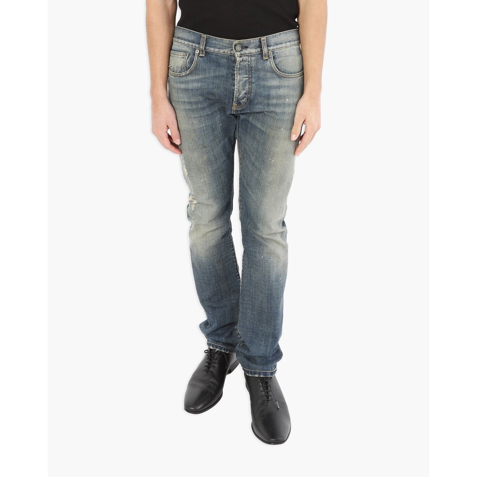 Saint Laurent Paris FW13 Slim Fit Denim in Mud Washed Denim D01 Size US 32 / EU 48 - 4 Thumbnail