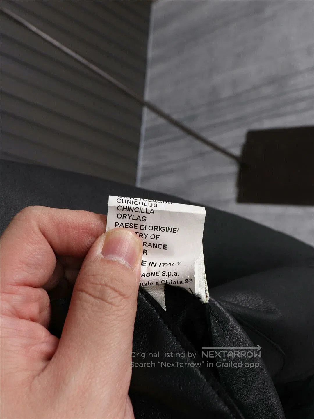 Kiton Black Shearling Leather Coat with Fur Collar. Size US M / EU 48-50 / 2 - 7 Thumbnail